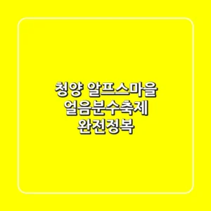 청양 알프스마을 얼음분수축제 완전정복!