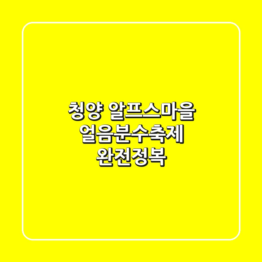 청양 알프스마을 얼음분수축제 완전정복!