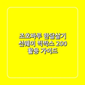 조호바루 한달살기, 선웨이 빅박스 200% 활용 가이드
