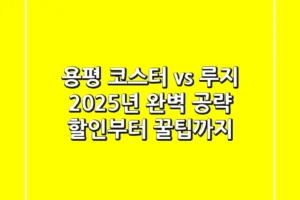 용평 코스터 vs 루지? 2025년 완벽 공략! 할인부터 꿀팁까지